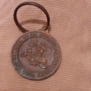 Navy Seals UDT bronze medallion key chain